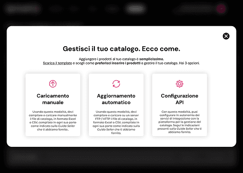 Carica i tuoi articoli sulla piattaforma e attendi